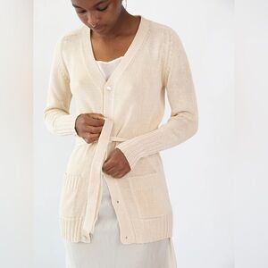 Erica Tanov 3 Pima cotton belted cardigan